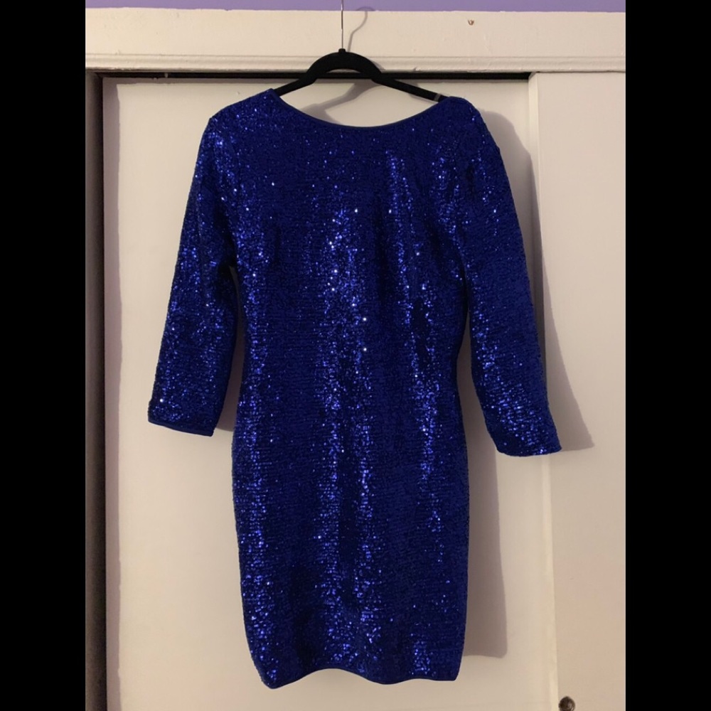 Perfect party sequin royal dress - Picture 3 of 5